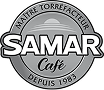 Samar Café circular logo with text 'Matire Torrefacteur Depuis 1983' surrounding the brand name